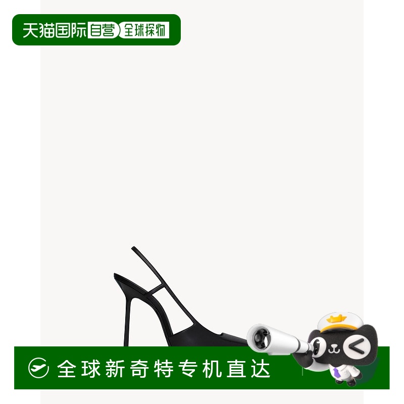 欧洲直邮YSL(圣罗兰)24上新 女士JEANNE光滑皮革露跟高跟鞋新款