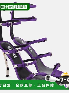 1h可退 香港直邮Versace 范思哲 女士 Pin-Point 皮质凉鞋 001180