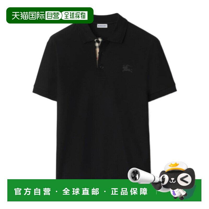1h可退 香港直邮BURBERRY 男士POLO衫 81269171 CO 黑色 棉质 Pol