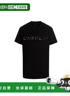 香港直邮Givenchy 黑色休闲T恤 BM717L3Y6B短袖纪梵希