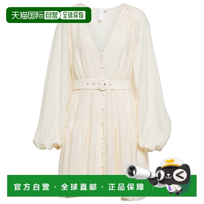1h可退 香港直邮Simkhai 女士 束带迷你连衣裙 001397 white白色