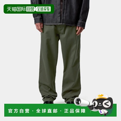 自营欧洲直邮Carhartt WIP Simple Pant男士橄榄绿聚酯纤维直筒休
