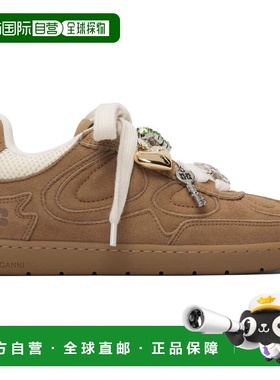 1h可退 香港直邮GANNI 甘尼 女士 棕色运动鞋 B1040 brown棕色 舒
