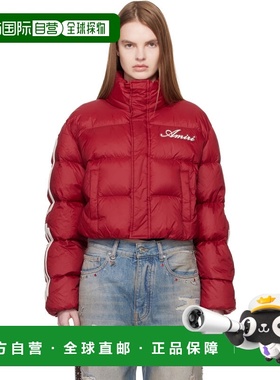 香港直邮AMIRI 女士 红色 Bones Cropped 羽绒夹克 AWOUDW1003