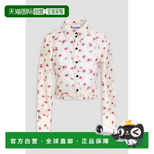香港直邮GANNI 花朵欧根纱提花布衬衫 甘尼 短款 F888 女士 1h可退