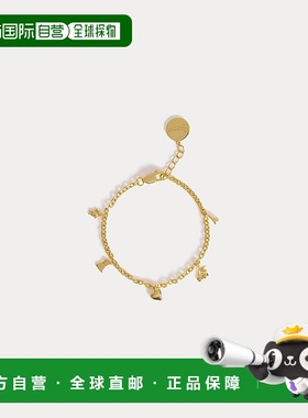 自营欧洲直邮Bonpoint小樱桃 Tchito女童金色银质手链