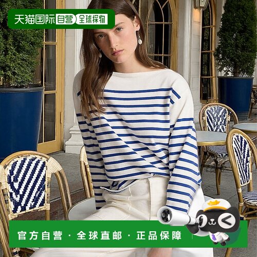 自营欧洲直邮RALPH LAUREN拉夫劳伦 Polo船领条纹水手T恤上衣女装
