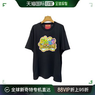 香港直邮Moschino 07991041 徽标印花T恤