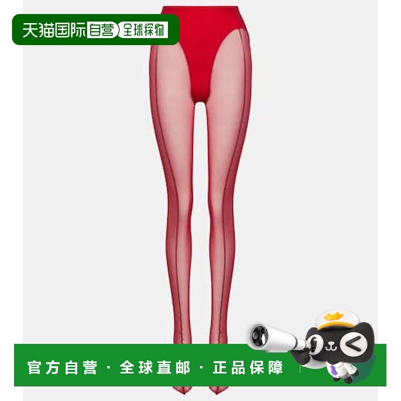 1h可退 香港直邮Mugler 穆勒 女士 re/edit 透视薄纱连裤袜性感