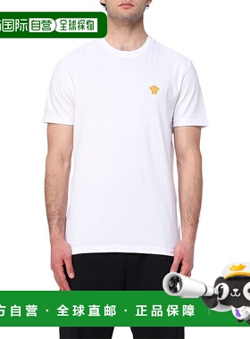 香港直邮Versace 圆领短袖T恤 10084811A08489范思哲男装针织