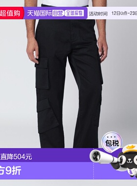 1h可退 香港直邮Represent 男士 黑色棉质工装裤子 MLM100096CO01