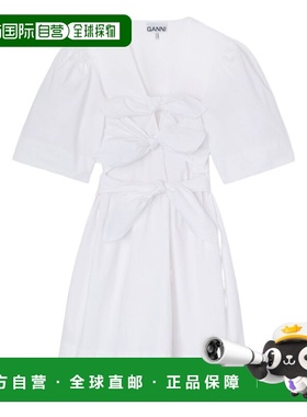 1h可退 香港直邮GANNI 甘尼 女士 白色连衣裙 A1030195151