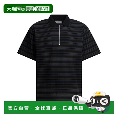 1h可退 香港直邮SACAI 男士POLO衫 2603984M005 SS2026 黑色 条纹