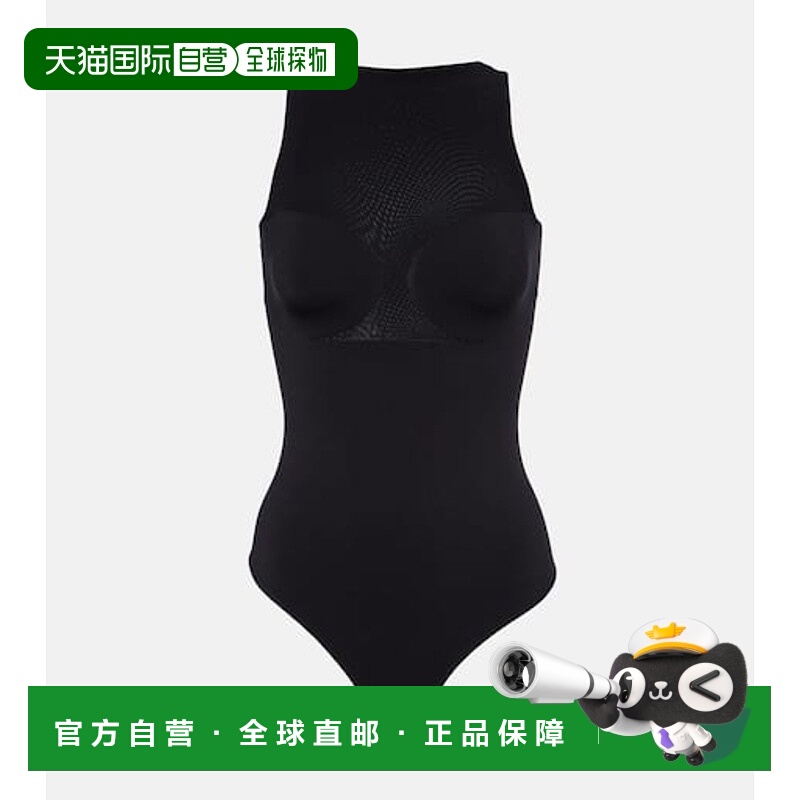 1h可退 香港直邮Wolford 女士 紧身胸衣细带拼接连体衣 black黑色