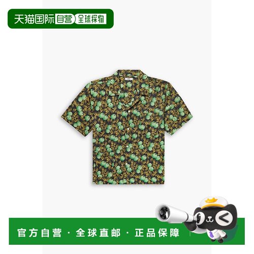 1h可退 香港直邮Bode 男士 Gooseberry camp-collar 印花棉质真丝