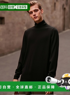 香港直邮Jil Sander 黑色徽标高领毛衣 J01GP0002J14501