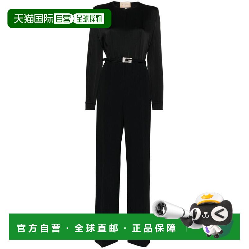 1h可退 香港直邮Gucci古驰女士长款连身裤腰带皮带图片