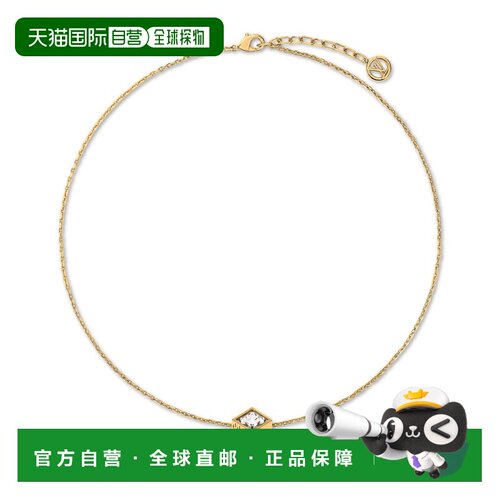 自营欧洲直邮LV路易威登 Cube女士金色金属项链吊坠