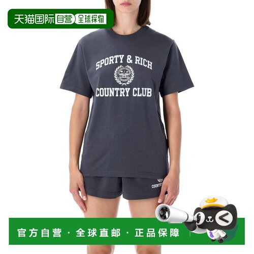 1h可退 香港直邮SPORTY & RICH 女士 运动T恤 TO119711218GY25403