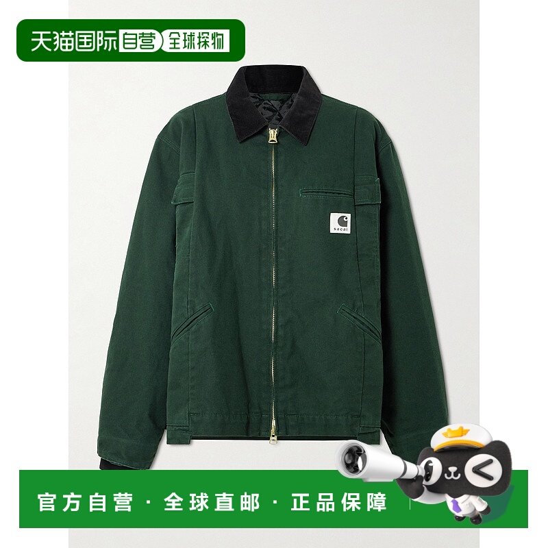 1h可退 香港直邮Sacai 女士 + Carhartt WIP 小鸭图案宽松款灯芯