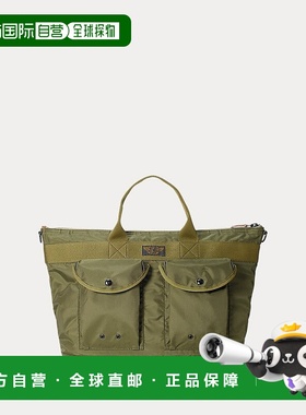 欧洲直邮RALPH LAUREN拉夫劳伦RRL尼龙皮革实用单肩包斜挎包包