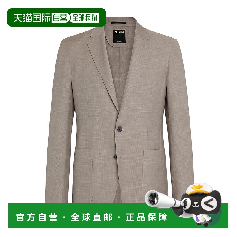 香港直邮Zegna 长袖西装外套 949506A9杰尼亚羊毛