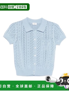 1h可退 香港直邮Celine 思琳 女士 翻領短袖開襟衫 RV0N2307V开衫