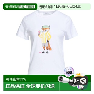 T恤 女士 KITSUNE 舒适白色时尚 女装 WHITE 香港直邮MAISON