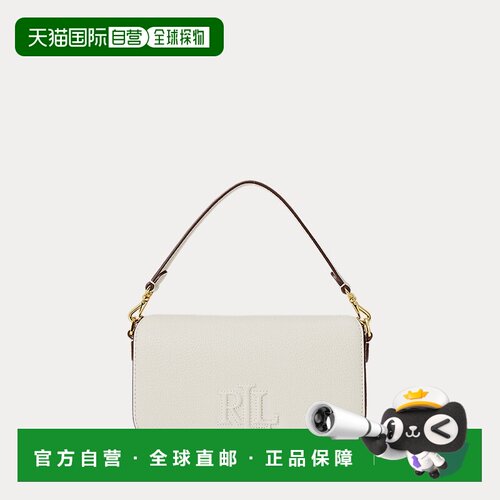 自营欧洲直邮Ralph Lauren拉夫劳伦 Adley女士柔白色粒面皮革单肩