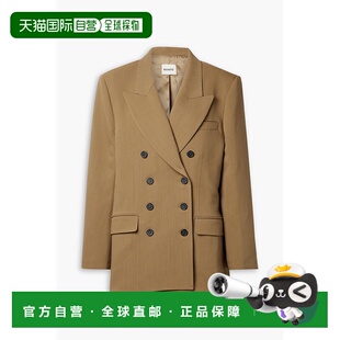 1h可退 香港直邮KHAITE 女士 Tanner 双排扣羊毛混纺西装外套 607