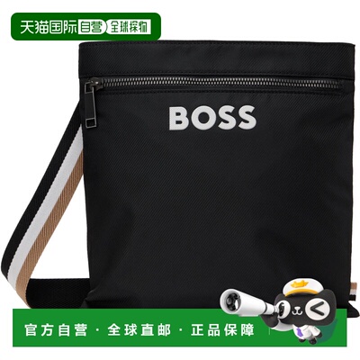1h可退 香港直邮BOSS 波士 男士 黑色 Contrast Logo Signature