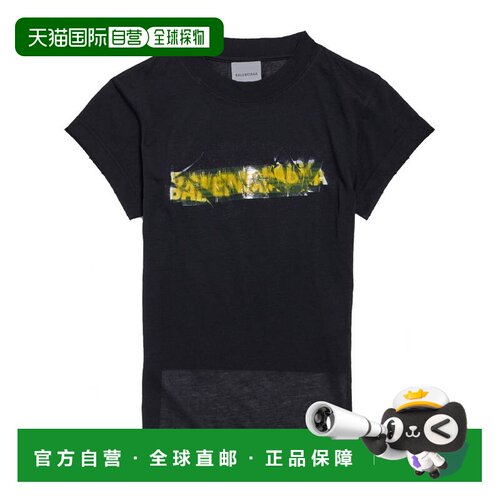 1h可退 香港直邮Balenciaga 巴黎世家 女士 CHOPPED BACK T恤 871