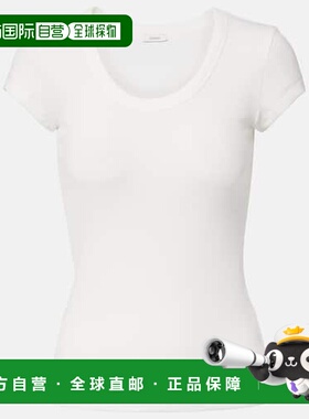 1h可退 香港直邮JOSEPH 约瑟夫 女士 Saba 棉混纺T恤 white白色