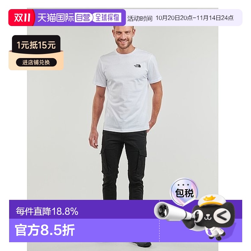 欧洲直邮THE NORTH FACE北面男士运动T恤REDBOX时尚舒适