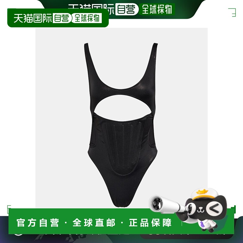 1h可退 香港直邮Mugler 穆勒 女士 剪口泳衣 001383 black黑色 舒