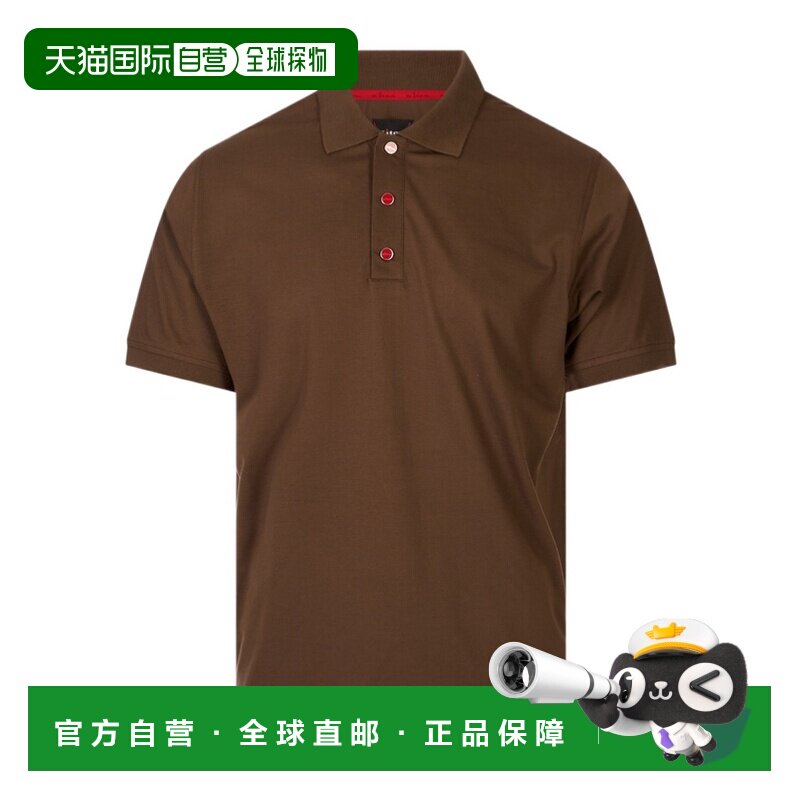 1h可退 香港直邮KITON 男士T恤 UMK1090K356 SS2026 棕色 短袖POL