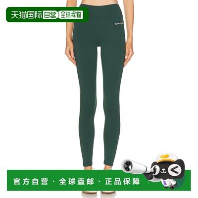 1h可退 香港直邮SPORTY & RICH 女士 Serif 徽标打底裤 PA0026130