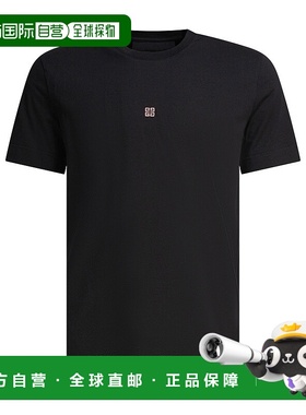 1h可退 香港直邮Givenchy 纪梵希 男士 黑色 Slim-Fit 4G Embroid