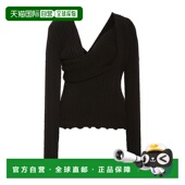 香港直邮Bottega 方形领珠皮呢衬衫 Veneta 女士 葆蝶家 1h可退