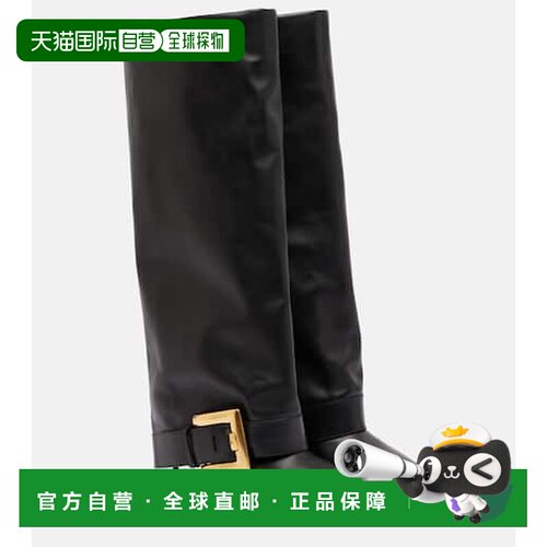 1h可退 香港直邮Balmain 巴尔曼 女士 Anthem 皮质及膝靴子女靴