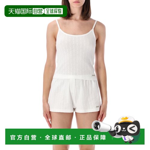 1h可退 香港直邮SPORTY & RICH 女士 RICH 运动网眼提花徽标背心