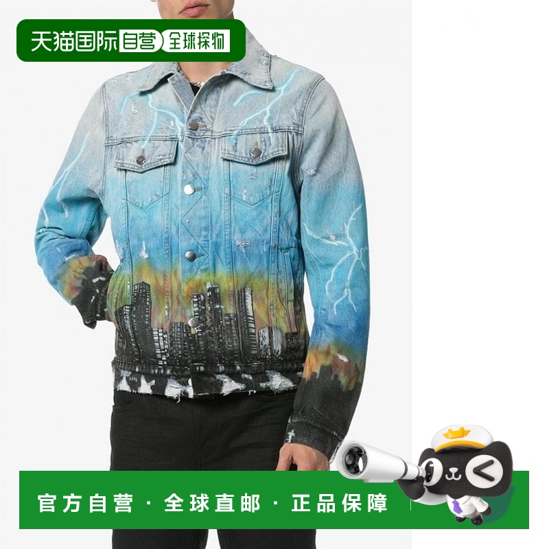 AMIRI香港直邮城市图案牛仔外套