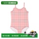 荷叶边格纹泳衣 1h可退 香港直邮Burberry 81178281