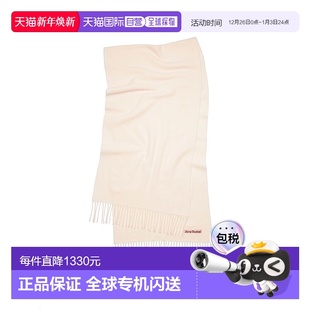 男女同款 23新款 暖白色纯羊毛流苏围巾 STUDIO 自营欧洲直邮ACNE