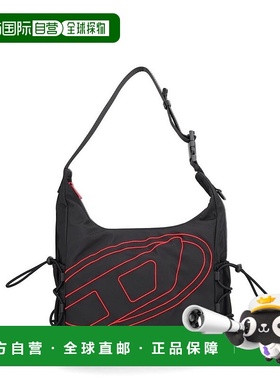 1h可退 香港直邮Diesel 迪赛 男士 標誌印花抽繩單肩包 X10458P39