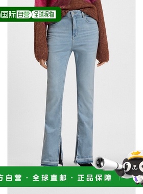 自营欧洲直邮HUGO BOSS雨果BOSS ORANGE蓝色弹力牛仔布喇叭裤 裤