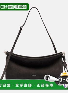 香港直邮Alaia 女士 Le Click 横款中号肩包 grey灰色 舒适时尚