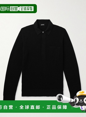 1h可退 香港直邮zegna 杰尼亚 男士 修身棉质真丝混纺Polo衫 UDD6