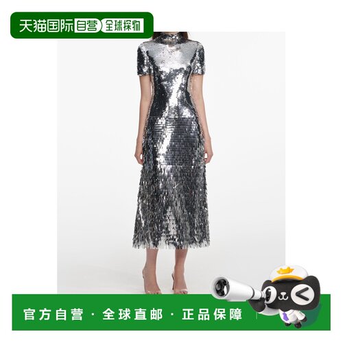 香港直邮Self-Portrait 亮片中长连衣裙 RS26165M【付后1h可退】