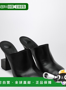 1h可退 香港直邮Jacquemus 女士 黑色几何形状鞋跟凉拖 25E251FO1